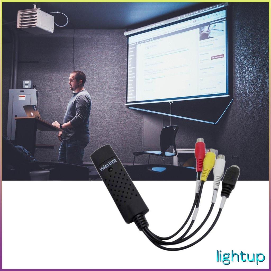 Đen USB 2.0 Video Capture Card Chuyển đổi Pc Adapter Tv Audio Dvd Dvr Vhs