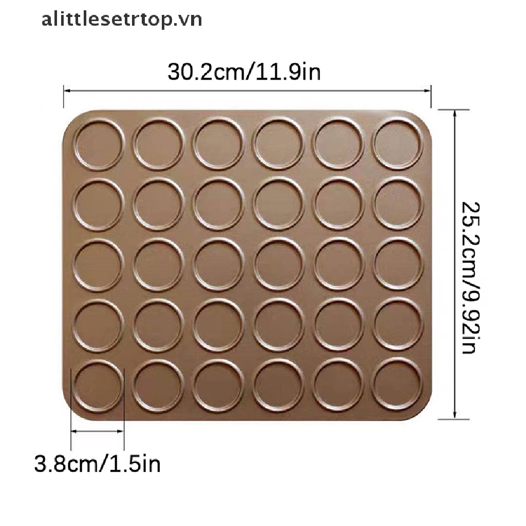 Khay Nướng Bánh Macaron 30 Lỗ Bằng Thép Carbon Chống Dính