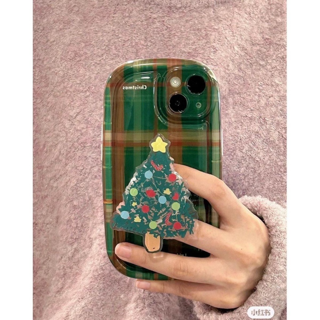 ✅Ốp Điện Thoại In Họa Tiết Giáng Sinh Kèm Giá Đỡ Cho iPhone14 7plus / xs 11 Apple 12 / 13promax