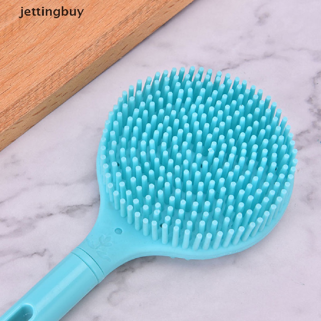 Cọ tắm JETTING chà lưng có tay cầm dài bằng silicone chuyên dụng