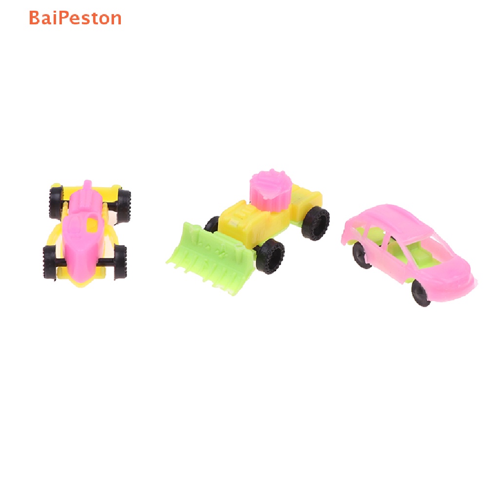 [BaiPeston] Set 10 Mô Hình Lắp Ráp Xe Hơi Mini DIY Làm Quà Tặng Sinh Nhật / Tắm Cho Bé