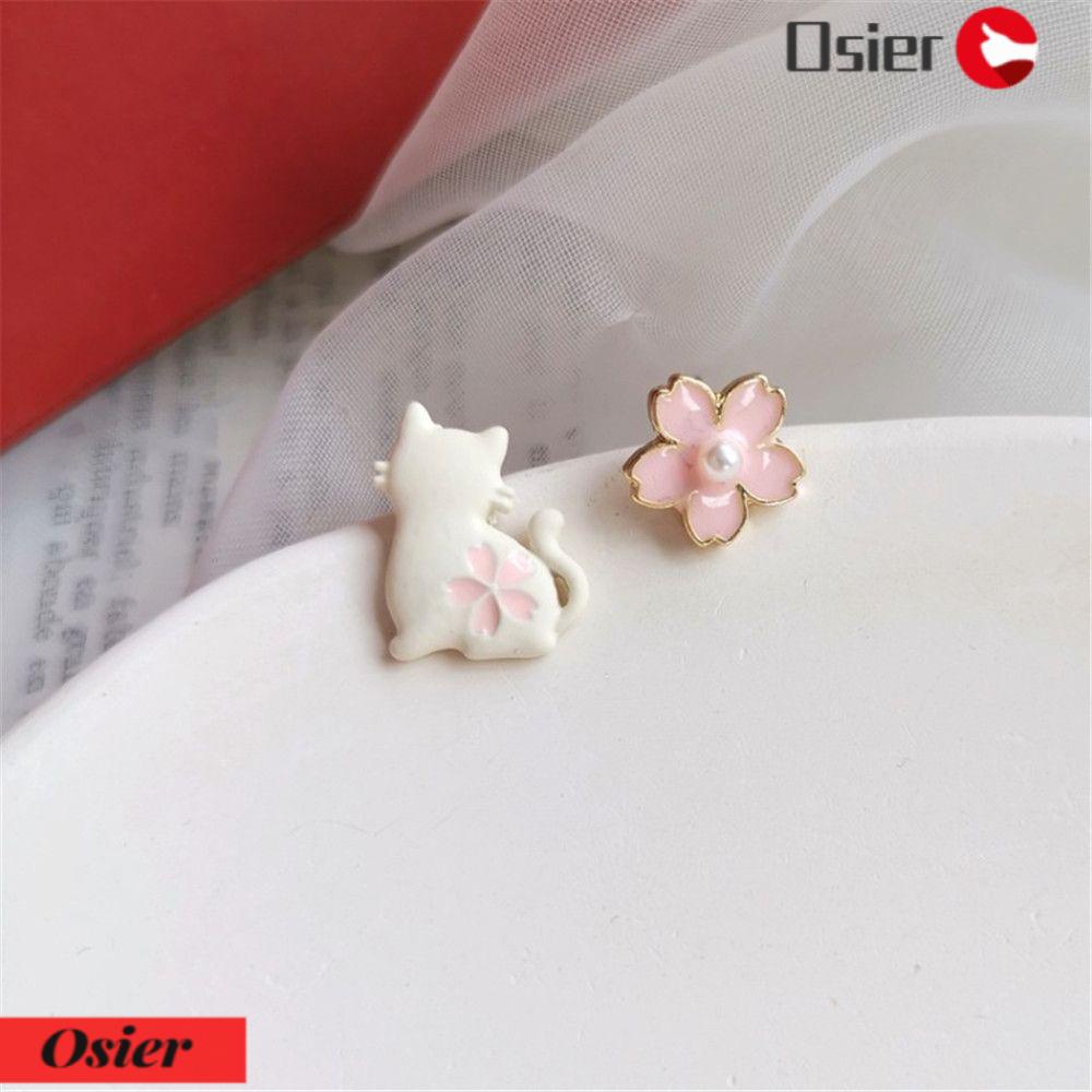 Osier1 Bông Tai Hình Thỏ Trái Tim Đỏ Thời Trang Dành Cho Nữ