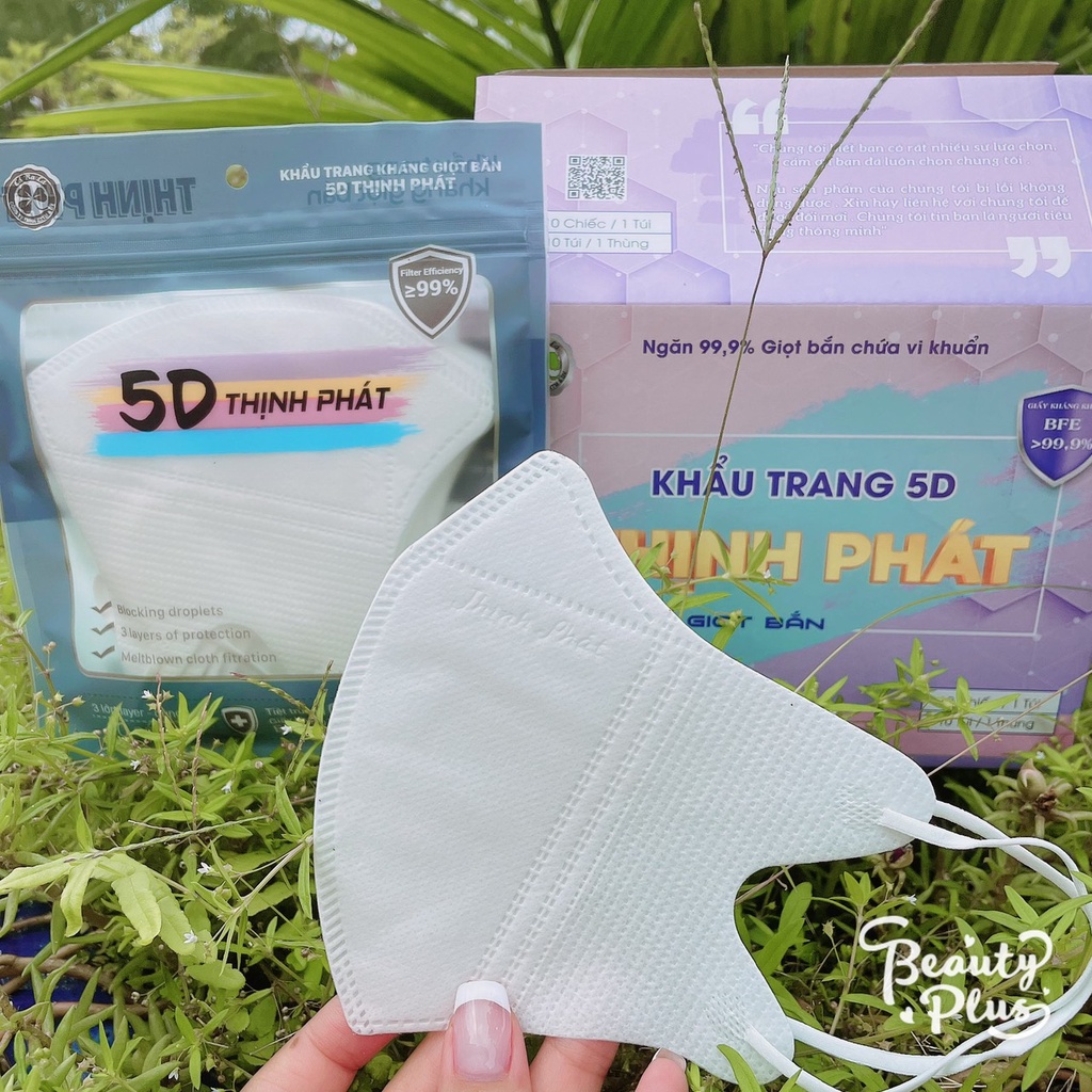 [Thùng 400 Cái] Khẩu Trang 5D Mask Thịnh Phát, Hàng Cao Cấp Vải Không Dệt 3 Lớp Chống Bụi Mịn Chống Lem Son