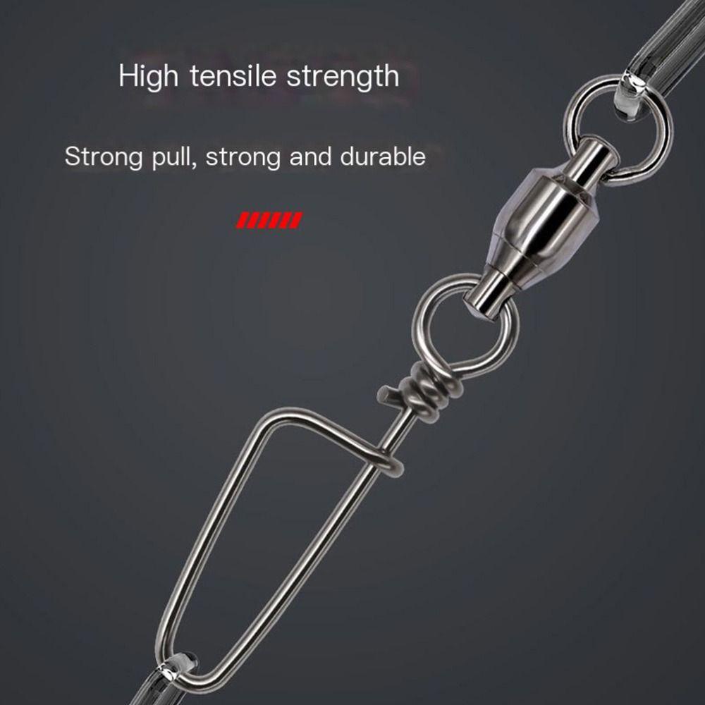 MYRONGVN Set 10 Khóa Câu Cá Bằng Thép Không Gỉ Kích Thước 1 # Đến 8 #