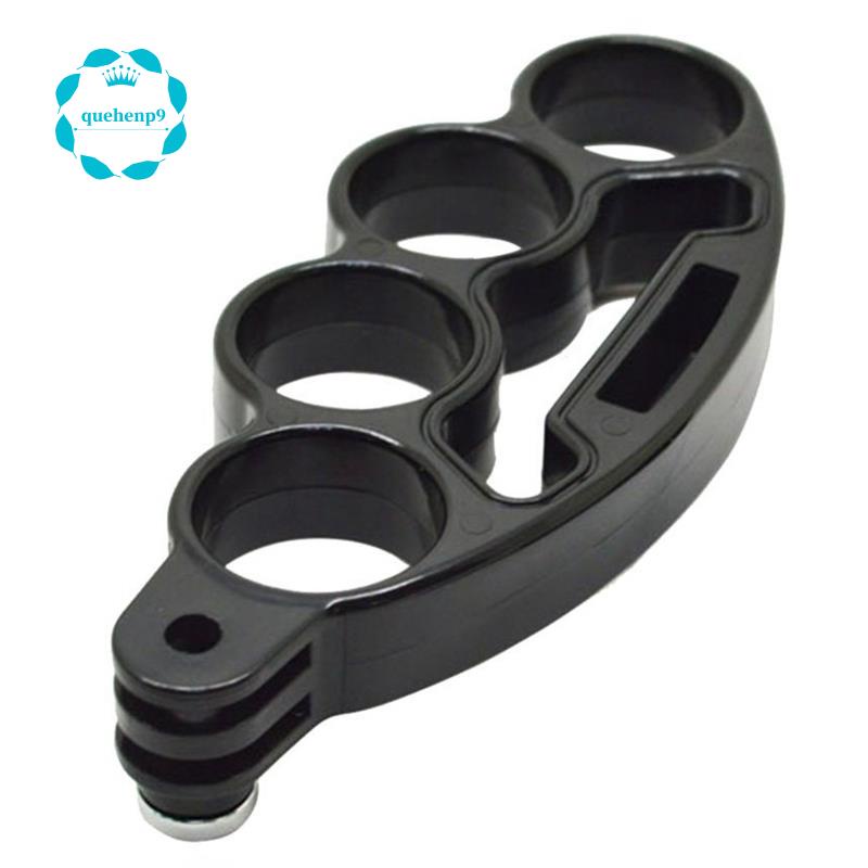 Handheld Plastic Knuckles Fingers Grip Ring Monopod Mount for GoPro Hero 4/3+/3/2/1 SJCAM Sport Camera with Thumb Long Screw(black)