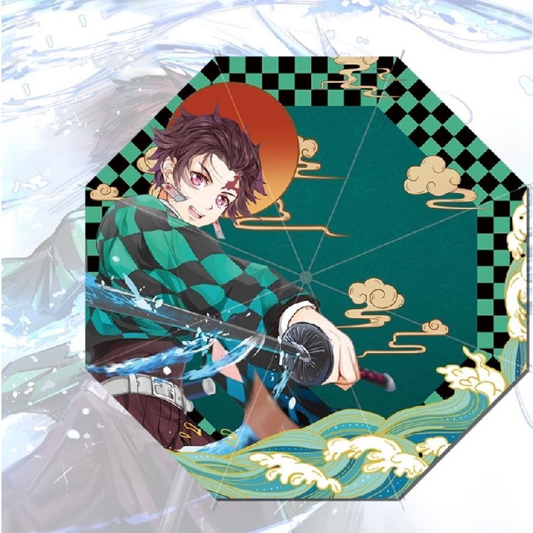 Dù Gấp Chống Mưa Nắng In Hình Nhân Vật Anime Demon Slayer SQ2 Độc Đáo