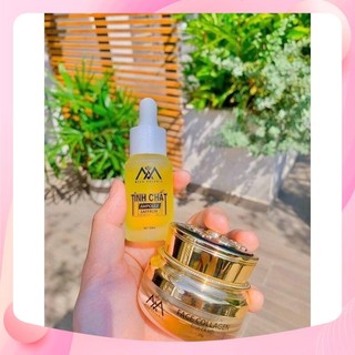 [Chính hãng] Combo Serum Ampoule Saffron MeeA Organic + Kem Face Cá Hồi DNA Collagen 36 Vị
