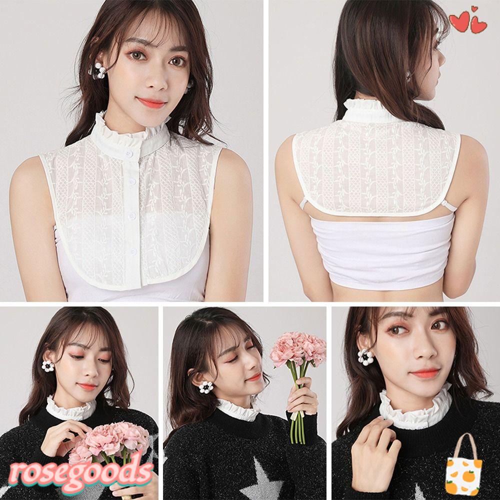 Cổ Áo Sơ Mi Giả Vải Chiffon Kiểu Cổ Điển Thời Trang Cho Nữ