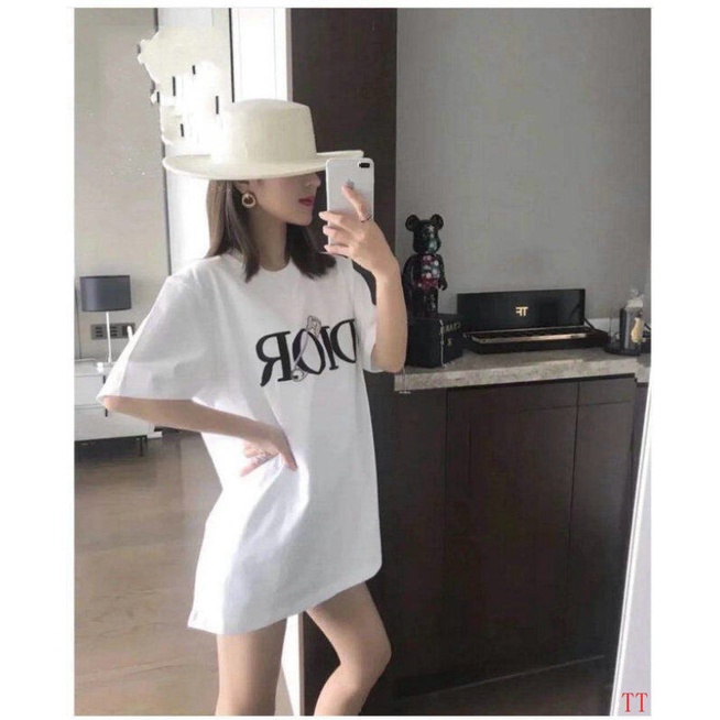 Áo Thun Tay Ngắn In logo Dior Thiết Kế Thoải Mái Thoáng Khí Thời Trang Mùa Hè Cho Nam Và Nữ