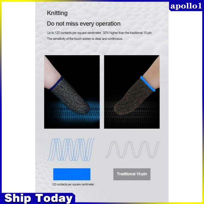 1 Cặp Băng Đeo Ngón Tay Siêu Mỏng Thoáng Khí Hỗ Trợ Chơi Game Pubg Mobile