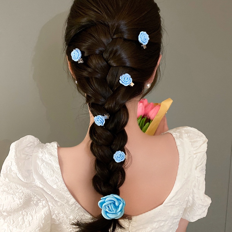 Bộ Kẹp Tóc Năm Cánh Hình Trái Tim Đơn Giản Ngọt Ngào Phong Cách Hàn Quốc Cho Bé Gái