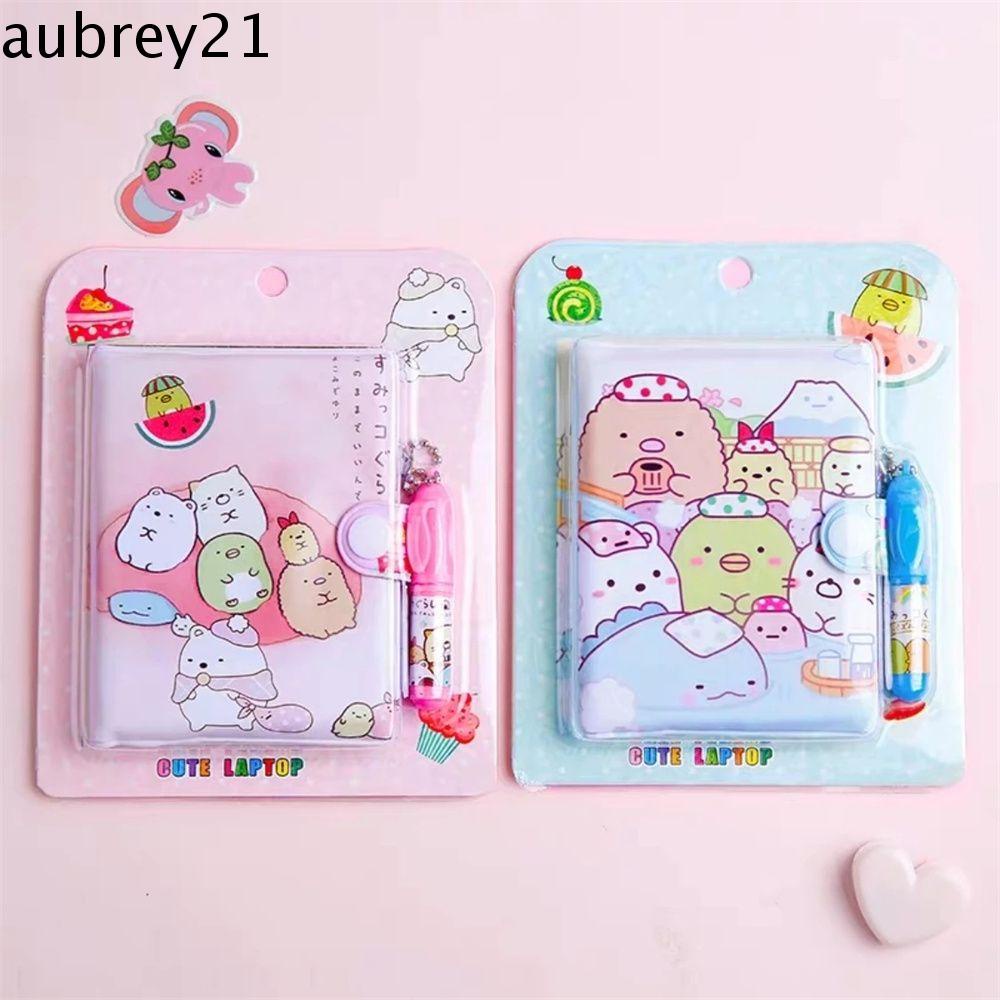 Au Brey Sổ Tay Mini In Hình Khủng Long / Hoa Cúc Kèm Bút Tiện Dụng Mang Theo Du Lịch