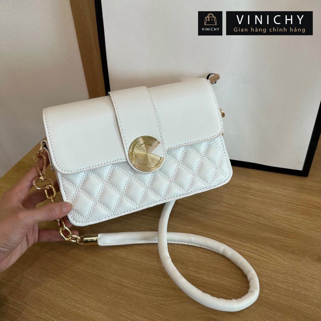 Túi xách nữ đeo chéo, đeo vai, đi chơi, đi học VINICHY, da đẹp, thời trang cao cấp size 20cm HA326