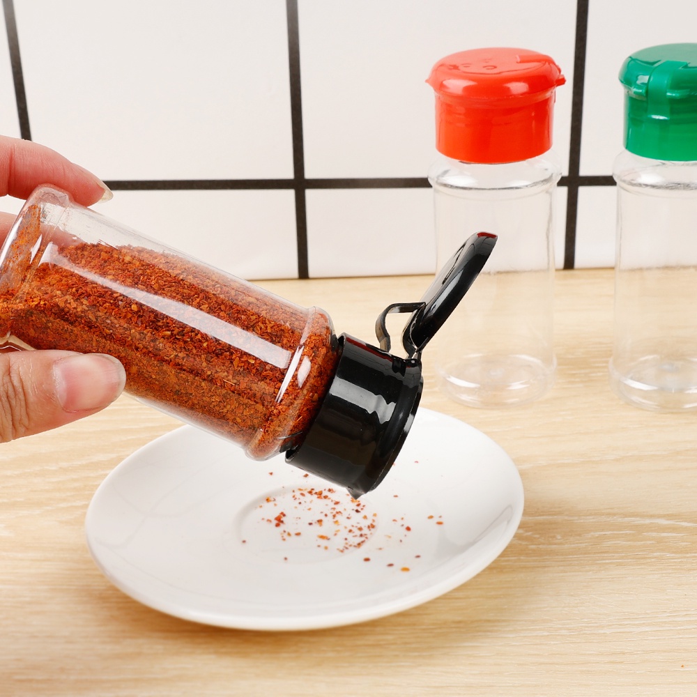 Lọ Đựng Gia Vị Bằng Nhựa Trong Suốt 3 Màu Có Lỗ Tiện Dụng Cho Nhà Bếp