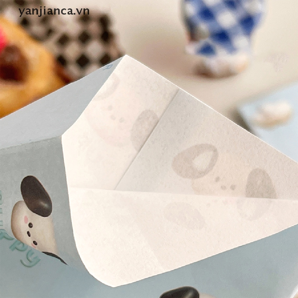 Set 10 Túi Giấy Đựng Đồ Ăn Vặt In Họa Tiết Hoạt Hình Dễ Thương