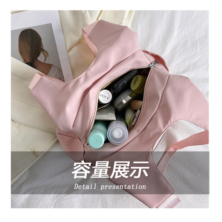 Túi vải Cỡ Lớn Có Khóa Kéo Thời Trang Hàn Quốc Cho Nữ