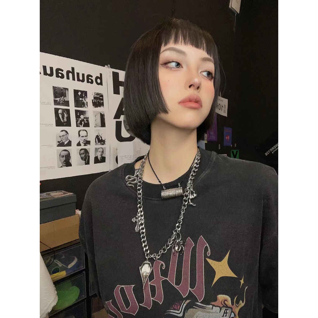 NRVP Áo Thun 100% Cotton Tay Ngắn Dáng Rộng In Họa Tiết Độc Đáo Phong Cách Hàn Quốc Thời Trang Cho Nam Và Nữ