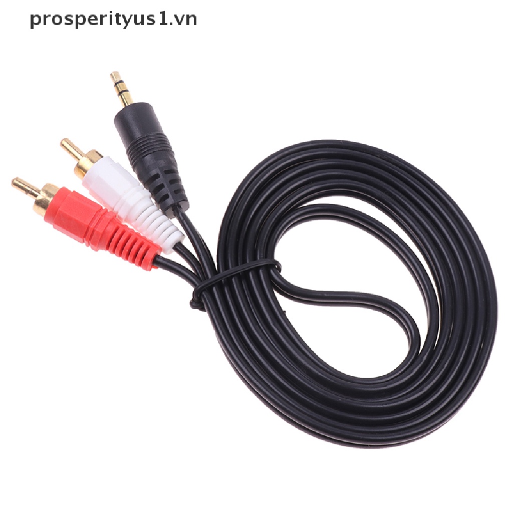 Dây Cáp Âm Thanh / Video 2RCA Chuyển Đổi Giắc Cắm 3.5mm Sang 2 RCA prosperityus1 Cho PC DVD TV VCR