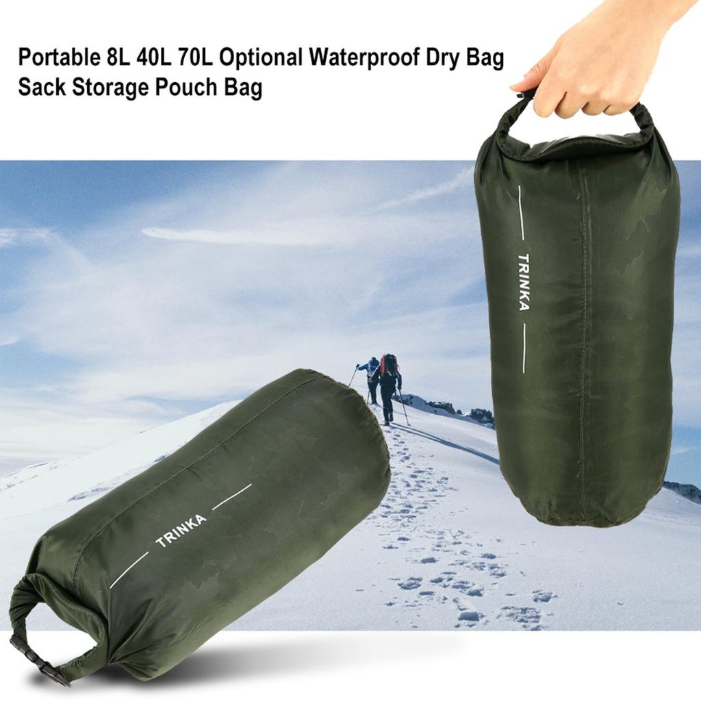 Portable 8L 40L 70L Optional Waterproof Dry Bag Sack Storage Pouch Bag