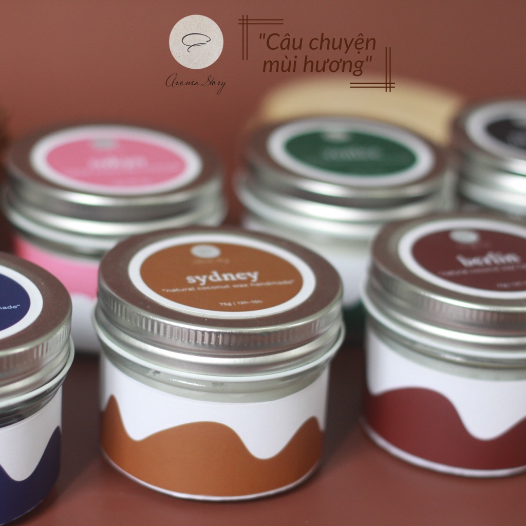 Nến Thơm Aroma Story City Candles Nhiều Hương Size 75g - Lấy Cảm Hứng Từ Các Thành Phố Trên Thế Giới