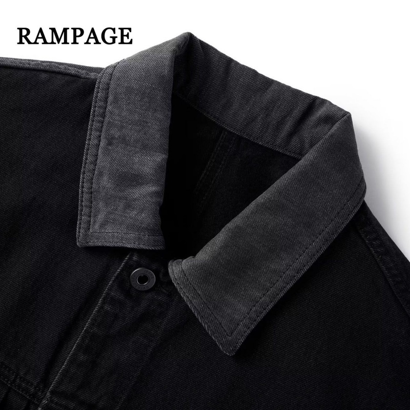 Áo Khoác Denim Dáng Rộng Phối Túi Cá Tính Theo Phong Cách Xuân Thu Nhật Bản Dành Cho Nam