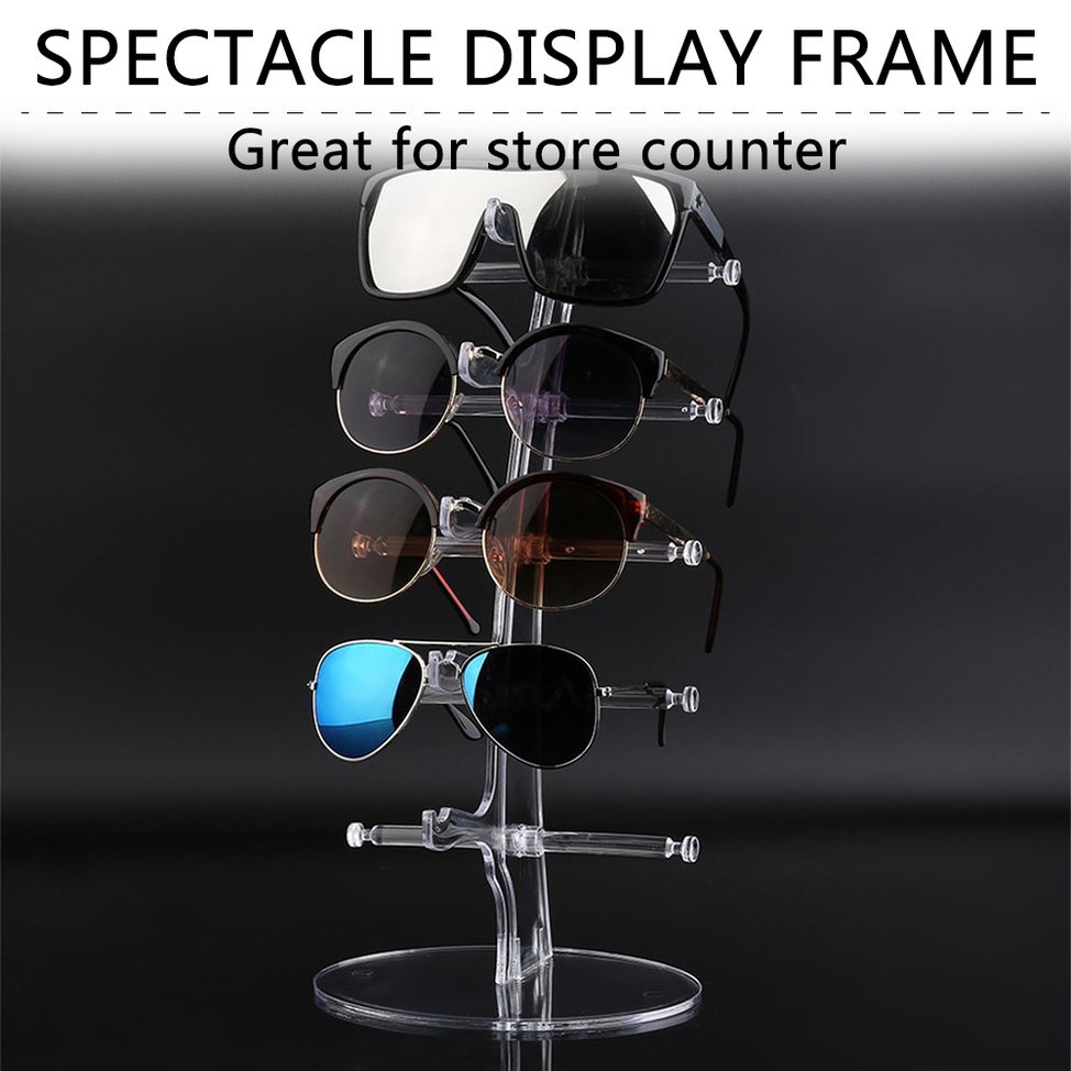 Plastic 5 Pair Sunglasses Glasses Show Rack Counter Display Stand Holder