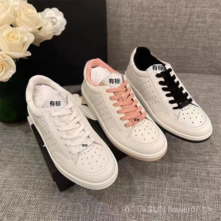 ▲Giày Thể Thao Chanel Bằng Da Phối Màu Độc Đáo Thời Trang Cho Nữ 4TG9