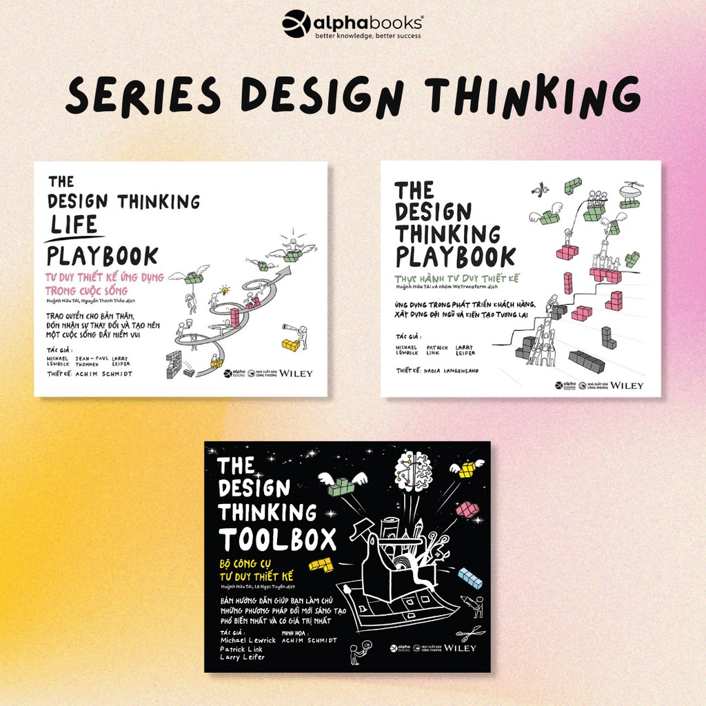 Sách Tư Duy Thiết Kế: The design thinking playbook + The design thinking life playbook  + The design thinking toolbox