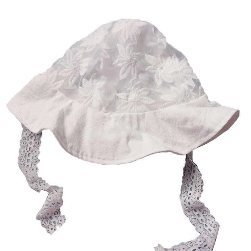 Mũ Trùm Đầu Viền Hoa Viền Ren Dễ Thương Cho Bé Gái Edge