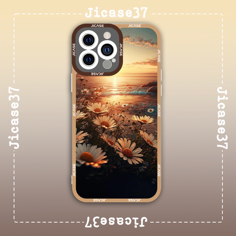 Ốp lưng iphone cạnh vuông WrightZ Hoa Cúc Trắng Aesthetic Daisy Flower