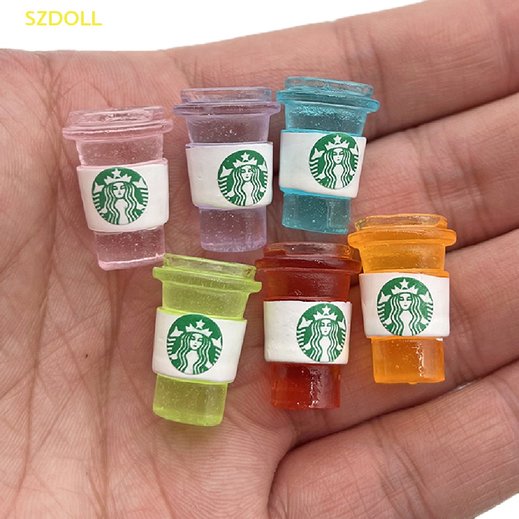 Set 5 Ly Uống Cà Phê Mini Trang Trí Phong Cảnh Nhà Búp Bê