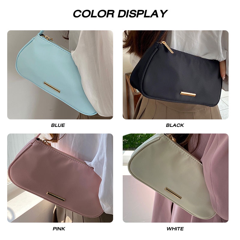 Mischa Túi Đeo Vai Màu Trơn Chất Liệu nylon Cao Cấp Thiết Kế Đơn Giản Thời Trang