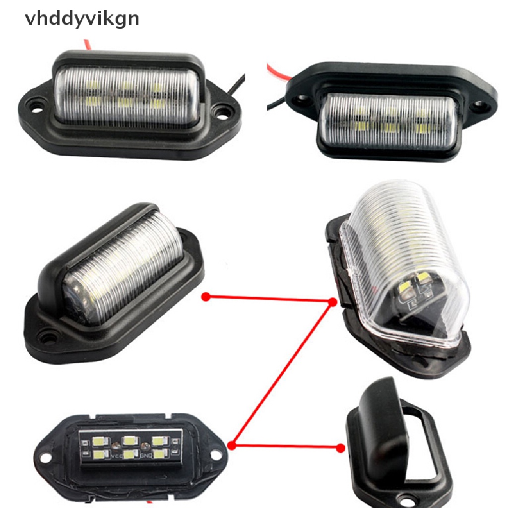 1 Đèn LED 6 Bóng 12V Chống Nước Gắn Biển Số Xe Hơi, Xe Tải, Tàu Thuyền