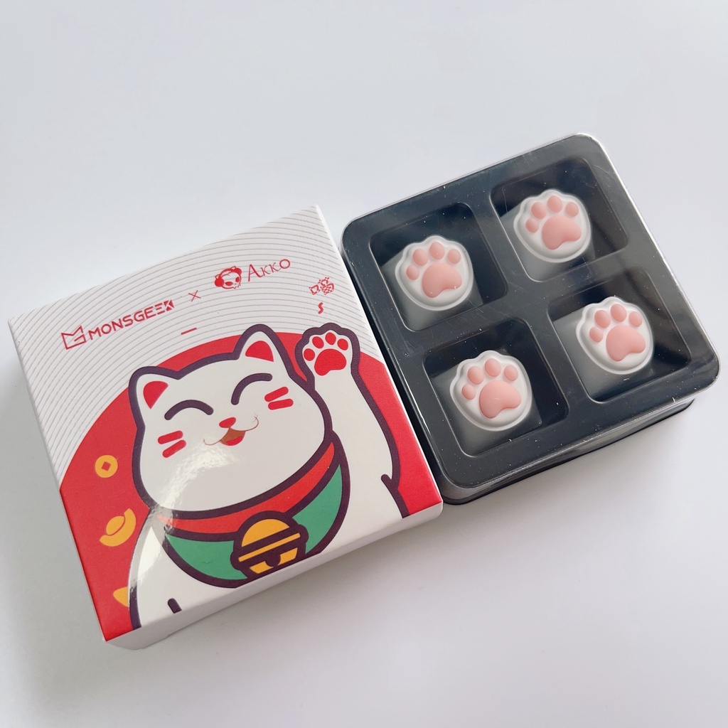 Hộp 4 Nút Bàn Phím Cơ Akko x MonsGeek Bằng Silicon Mềm Thông Dụng