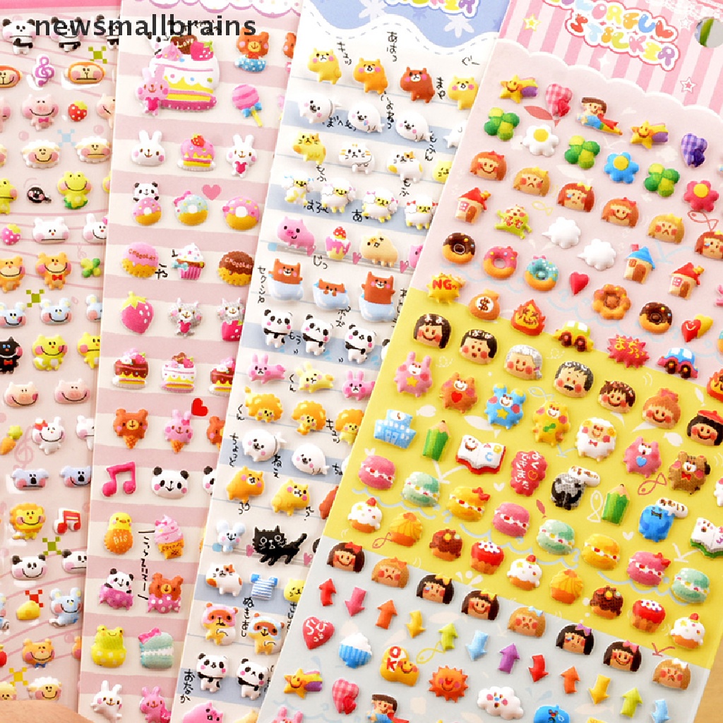 Sticker dán trang trí nhật ký hình động vật 3D ngộ nghĩnh