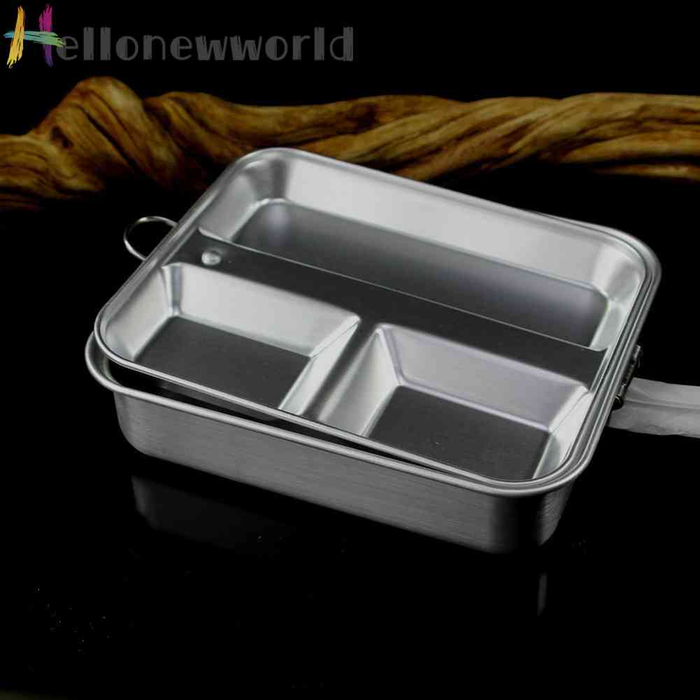 Hộp Đựng Cơm Trưa Bằng Nhôm Tiện Dụng Mang Theo Du Lịch Cắm Trại