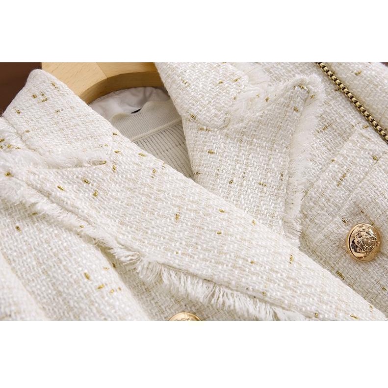 Áo Khoác Dáng Ôm Có Thắt Lưng Màu Vàng Kim Thời Trang Mùa Thu Cho Nữ