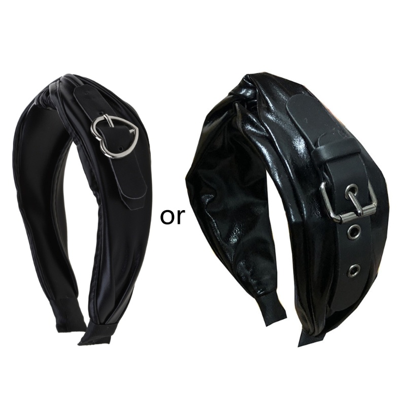 Băng Đô Da Thắt Nút Chéo Lấp Lánh Thời Trang Cho Nữ