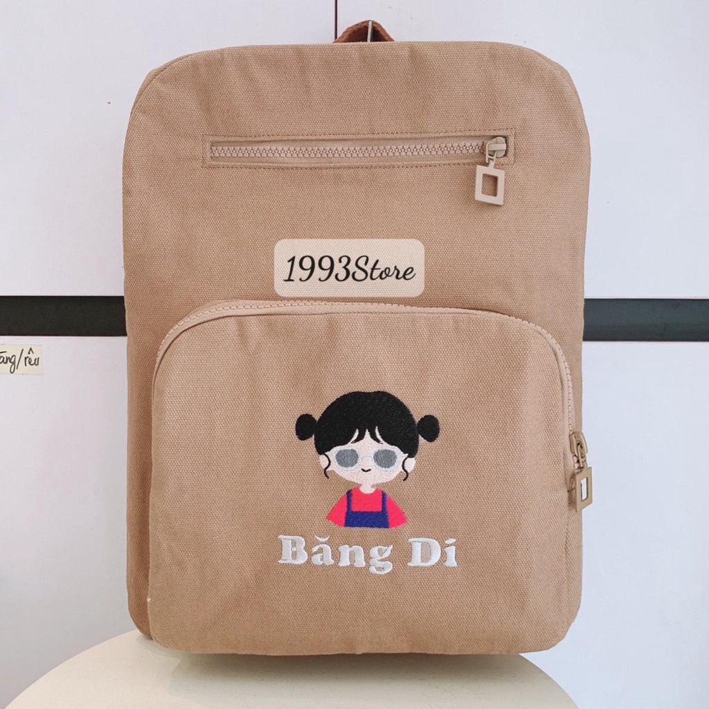 Balo thêu theo yêu cầu cho bé trai bé gái đi học xinh xắn đáng yêu size 37x30cm