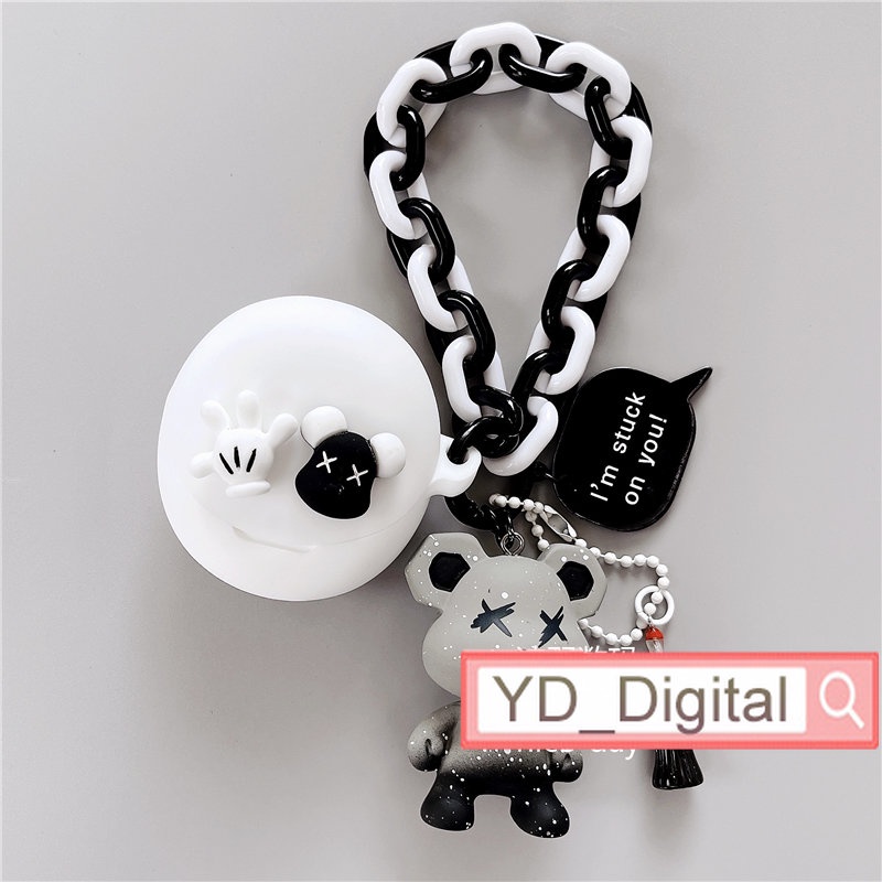 Vỏ Bảo Vệ Hộp Sạc Tai Nghe Oppo enco air 3 / air 2 / Buds 2 Bằng Silicon Họa Tiết Hoạt Hình KAWS Dễ Thương Chống