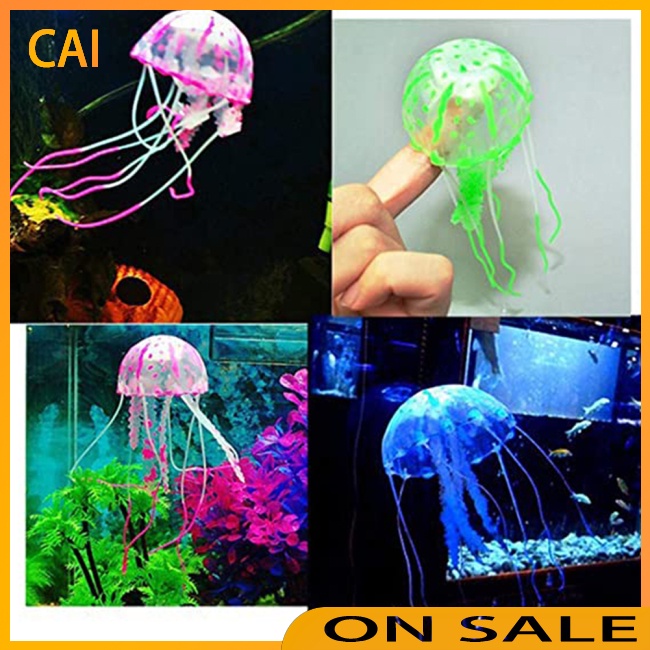 Sứa Silicone Phát Sáng Dùng Trang Trí Bể Cá