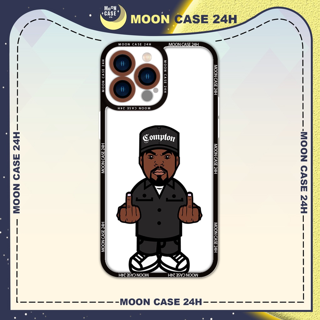 Ốp lưng iphone cạnh vuông MOON CASE 24H Hip Hop Style Ice Cube Art 6/7/8plus/x/xs/11/12/13/14pro/plus/promax