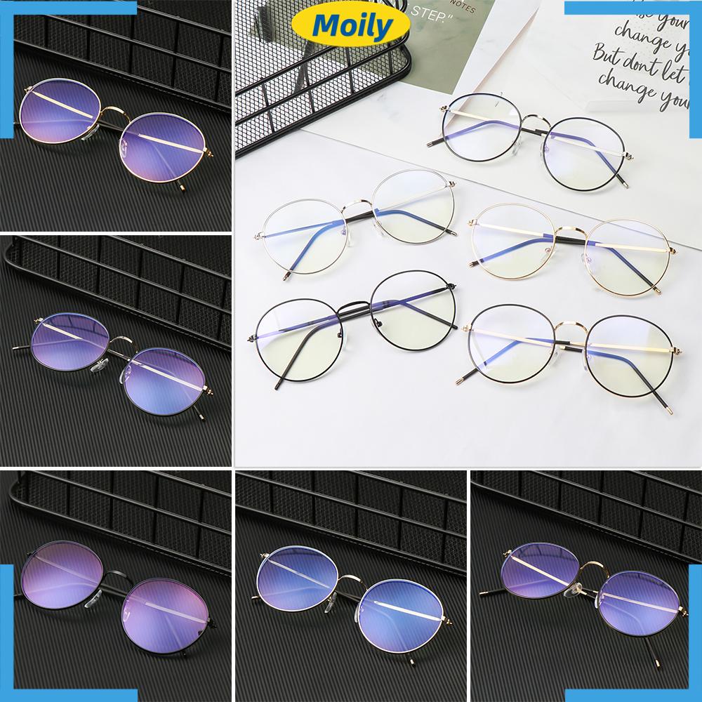 Mắt Kính Gọng Tròn Kim Loại Phong Cách Cổ Điển Cho Nữ Và Nam
