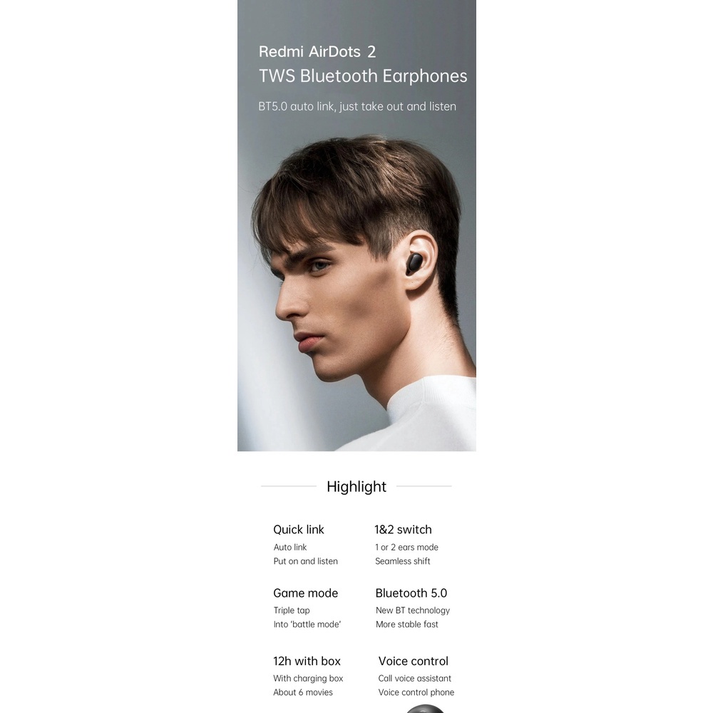 Tai nghe không dây Redmi Airdots 2 Kèm Mic Thoại