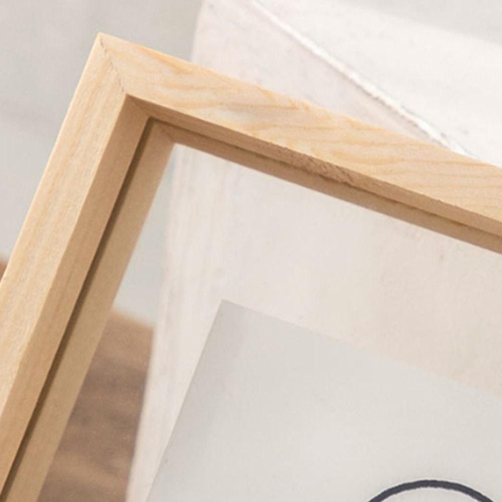 Khung Ảnh Trong Suốt Hai Mặt Khung Gỗ Trơn Độc Đáo 1 Mặt