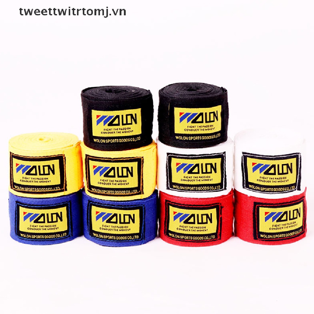 1 Cặp Băng Quấn Cổ Tay Bằng Cotton Dùng Tập Taekwondo Muay Thai Boxing