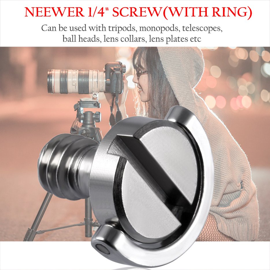 ✱BEST✱ 1/4" Screw With D Ring For Camera Tripod / Monopod / Quick Release Plate