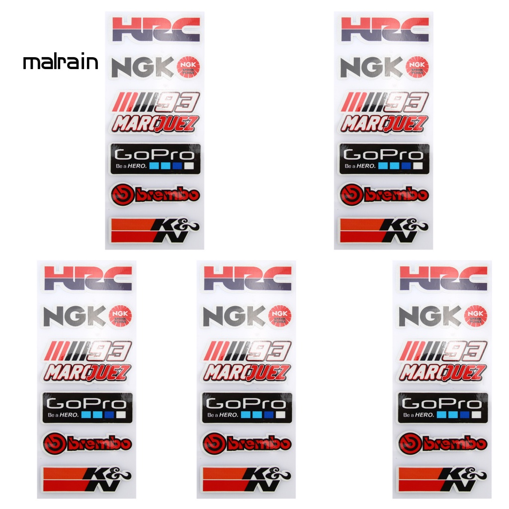 Bộ 5 Miếng Dán Trang Trí Xe Mô Tô Chống Mòn Tiện Dụng