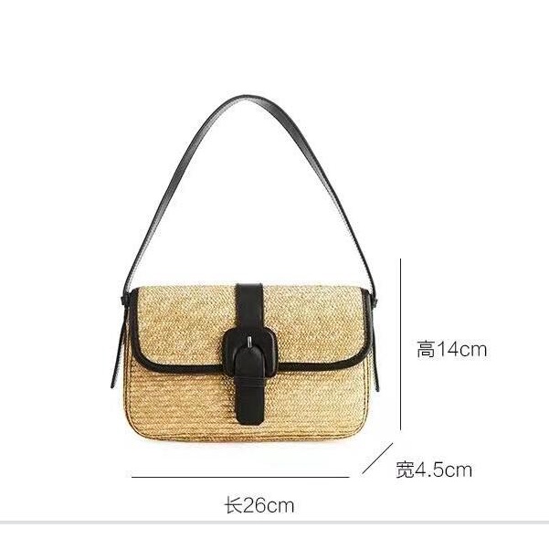 Túi Cói Đeo Vai Thiết Kế Mới 2023 Phong Cách Hàn Quốc Cho Nữ
