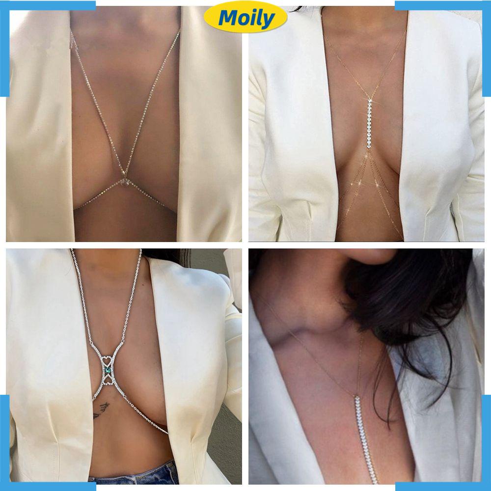 Chuỗi Áo Ngực MOILYVN|Dây Đeo Ngực Dạng Xích Chéo Màu Sắc Gợi Cảm Cho Nữ